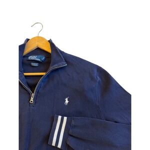 Polo Ralph Lauren Quarter Zip Pullover Sweater Mens XXL Long Sleeve Blue